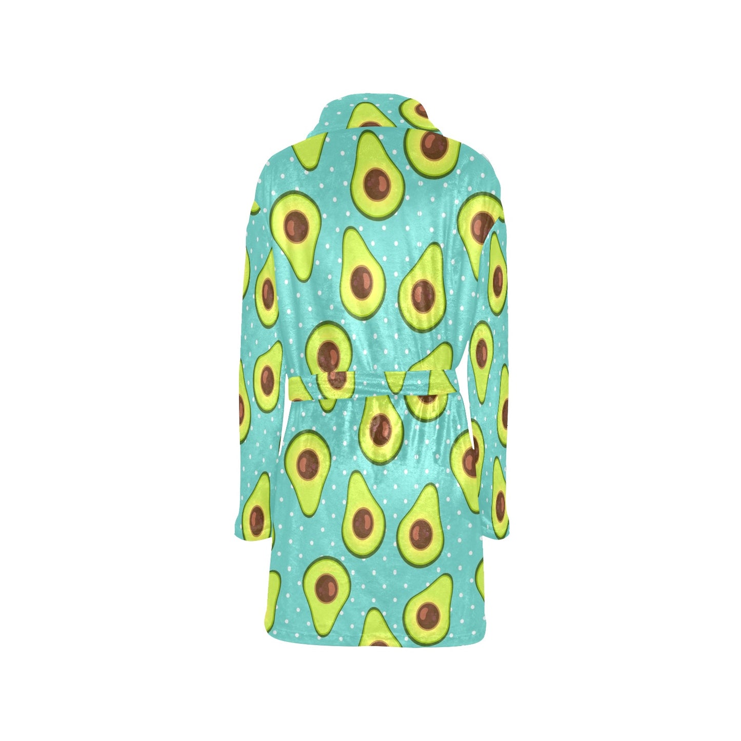 Avocado Pattern Print Design AC012 Women's Fleece Robe