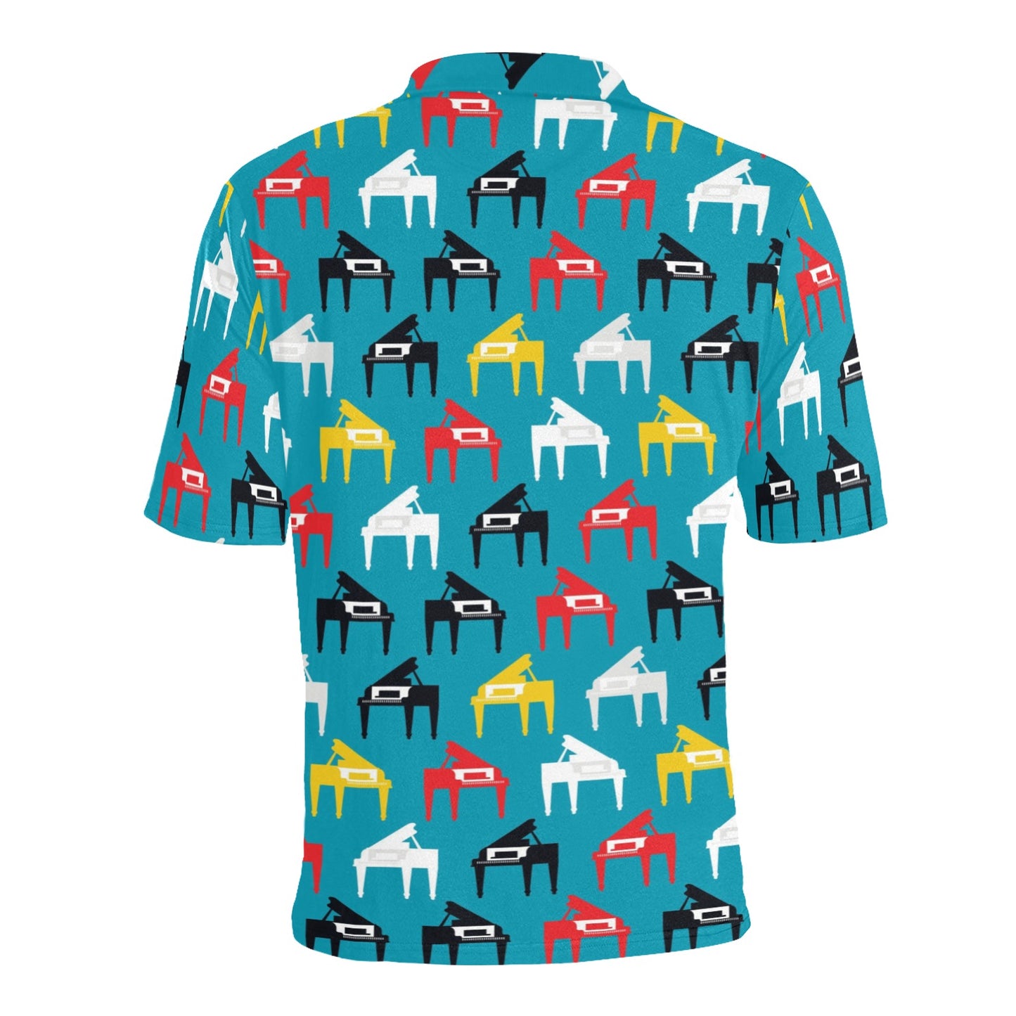 Piano Print Design LKS403 Men Polo Shirt