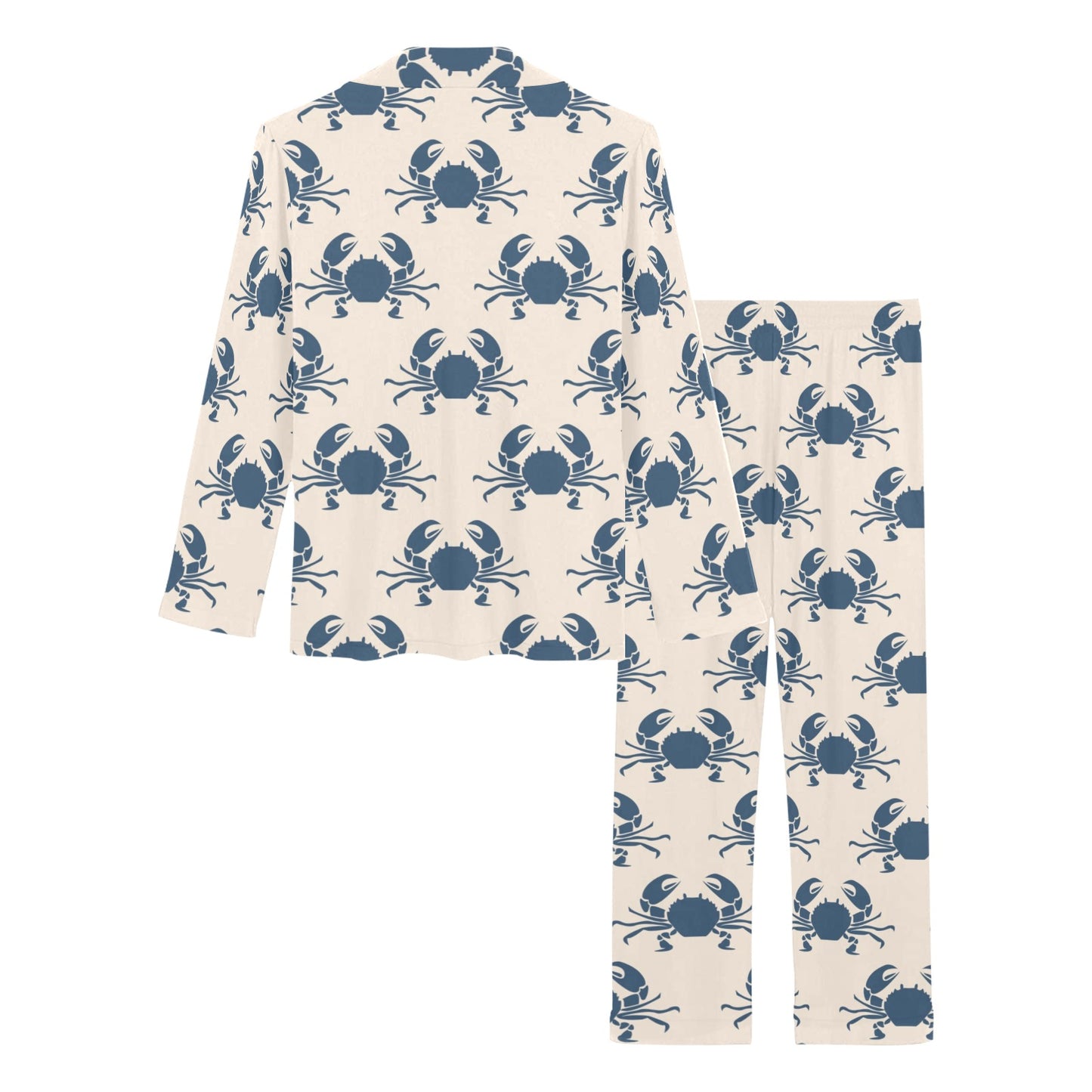 Crab Pattern Print Design 02 Women's Long Pajama Set