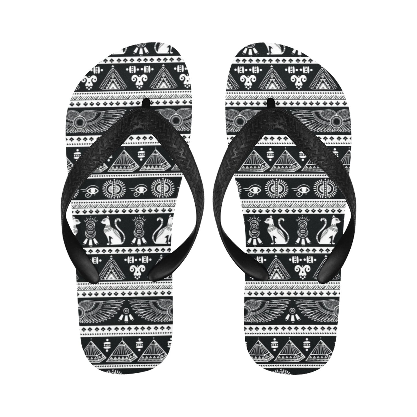 Tribal Pattern Print Design LKS305 Flip Flops
