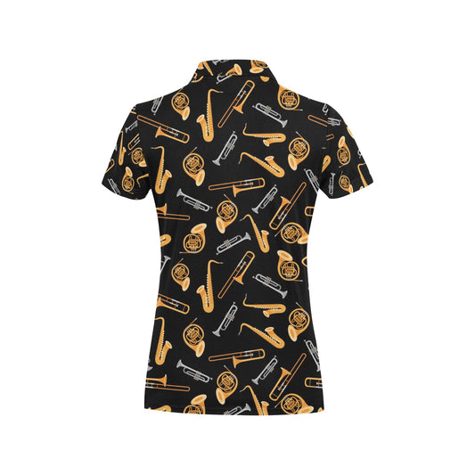 Saxophone Print Design LKS403 Women's Polo Shirt