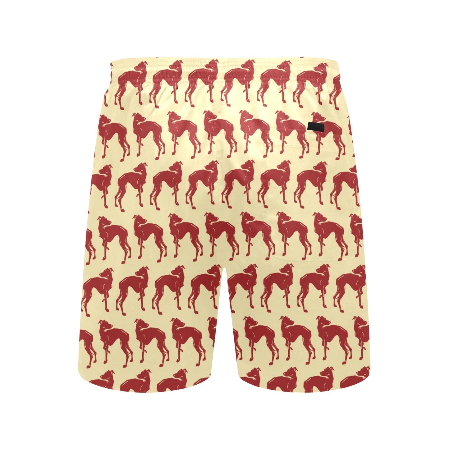 Whippets Print Design LKS301 Men's Swim Trunks Beach Shorts