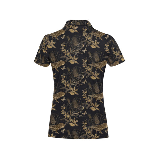 Parakeet Pattern Print Design A05 Women's Polo Shirt