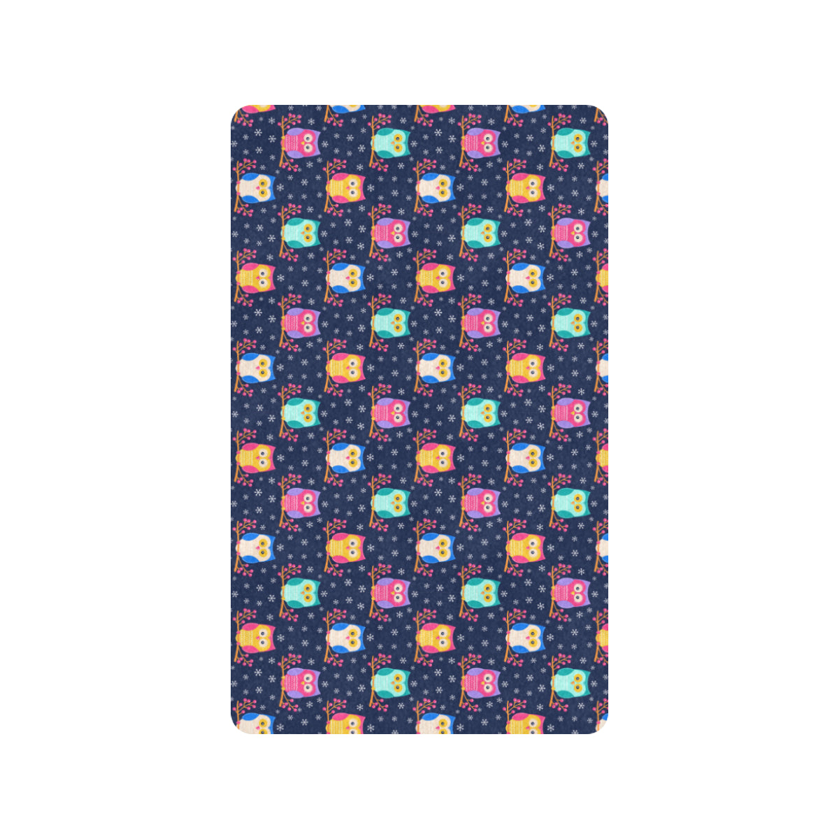 Owl Cute Themed Design Print Rubber Doormat