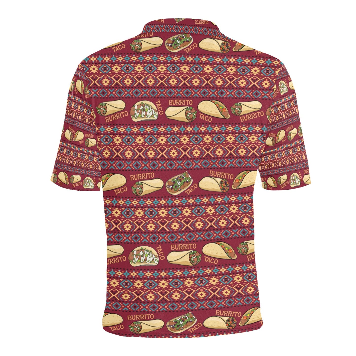 Burrito Taco Print Design LKS302 Men Polo Shirt