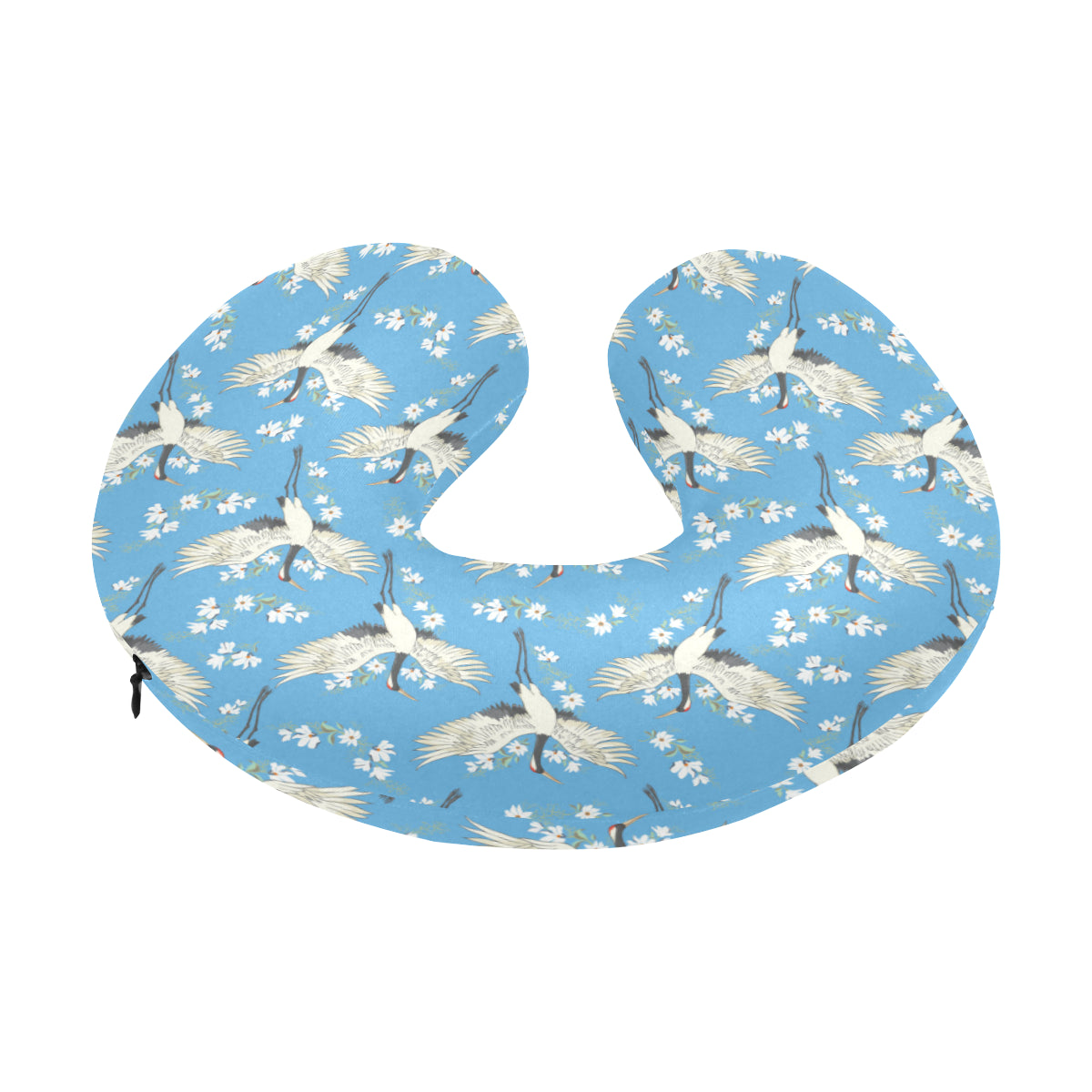 Crane Pattern Print Design 03 U-Shaped Travel Neck Pillow