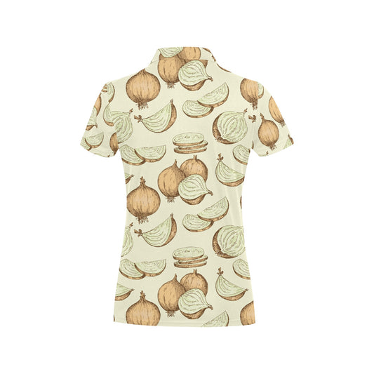 Onion Pattern Print Design A02 Women's Polo Shirt