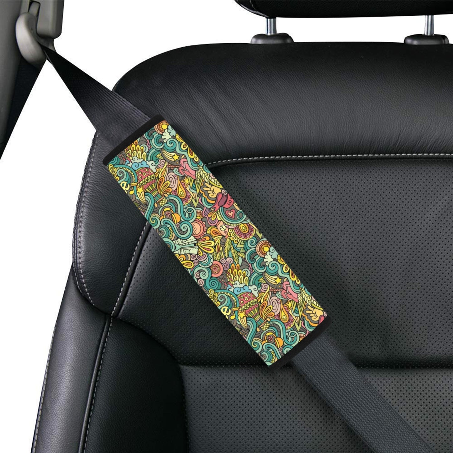 Hippie Print Design LKS302 Car Seat Belt Cover