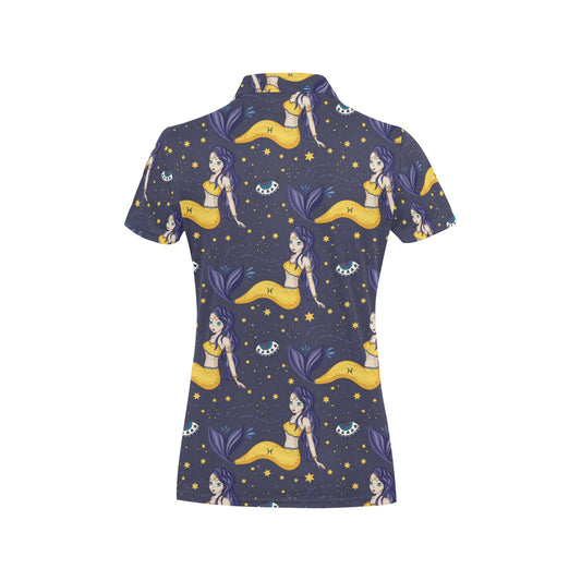 Pisces Pattern Print Design A04 Women's Polo Shirt