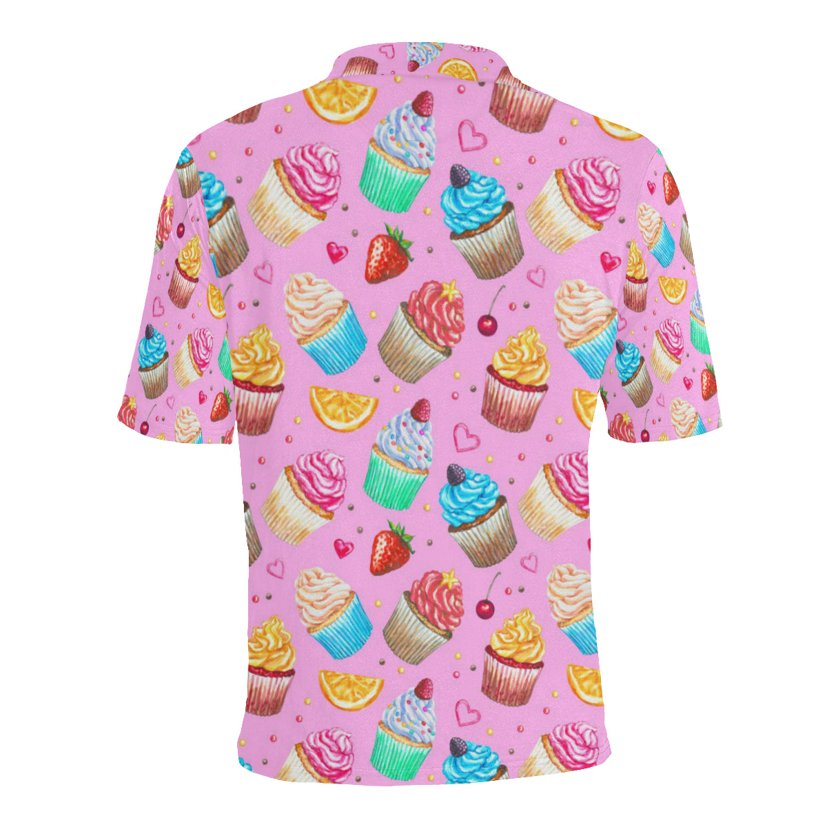 Cupcake Pattern Print Design CP05 Men Polo Shirt