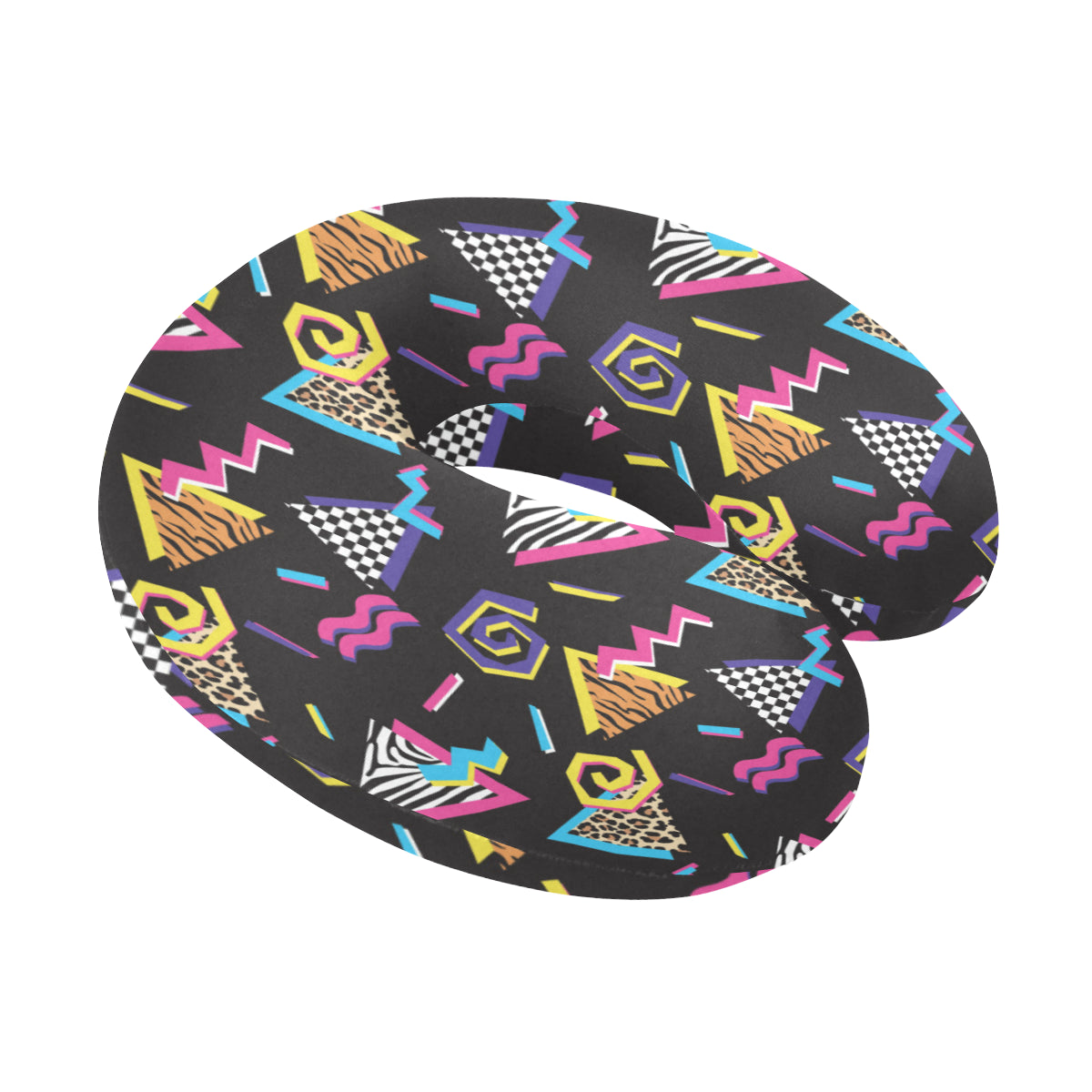 80s Pattern Print Design 3 U-Shaped Travel Neck Pillow