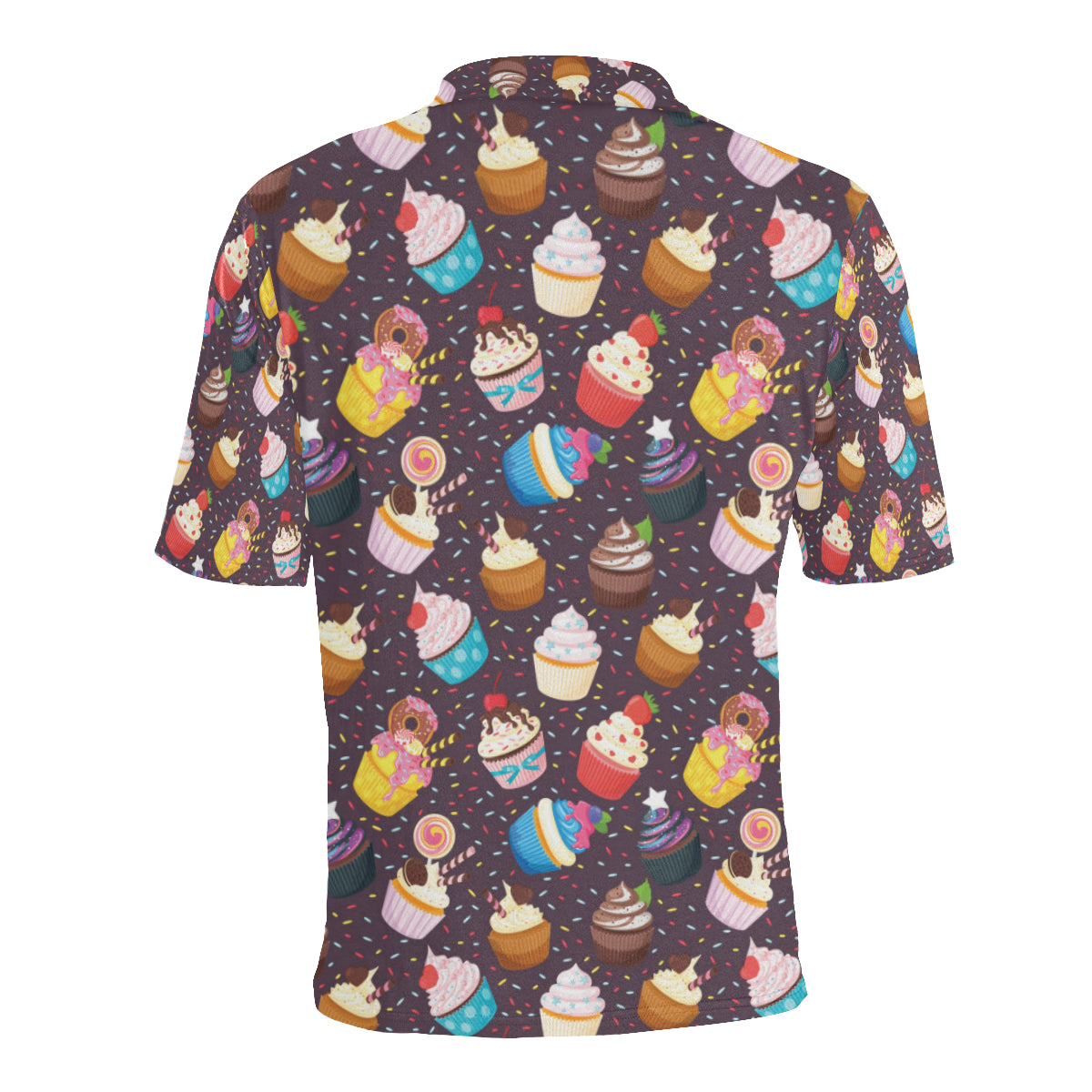 Cupcakes Party Print Pattern Men Polo Shirt