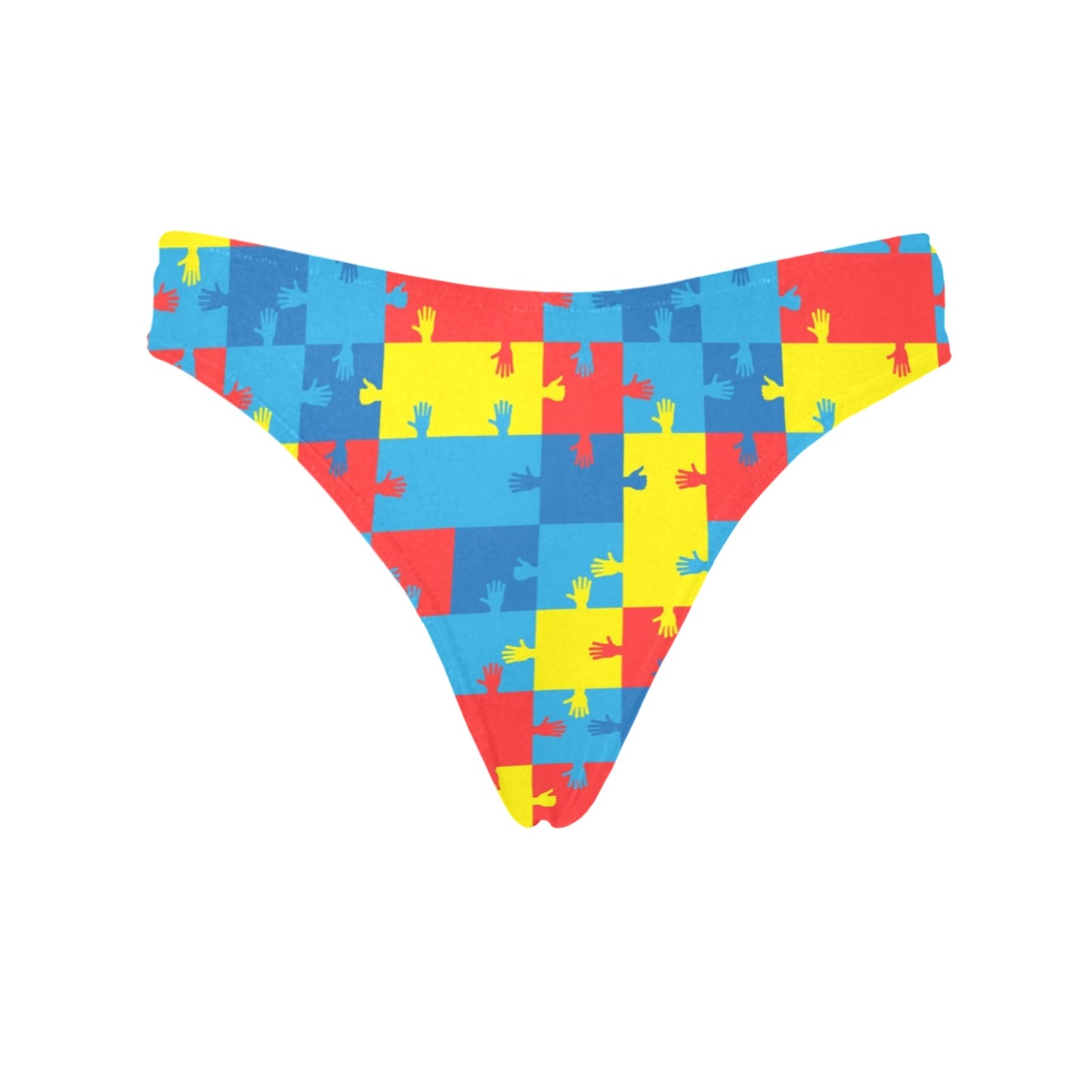 Autism Awareness Design Themed Print Women's Thongs