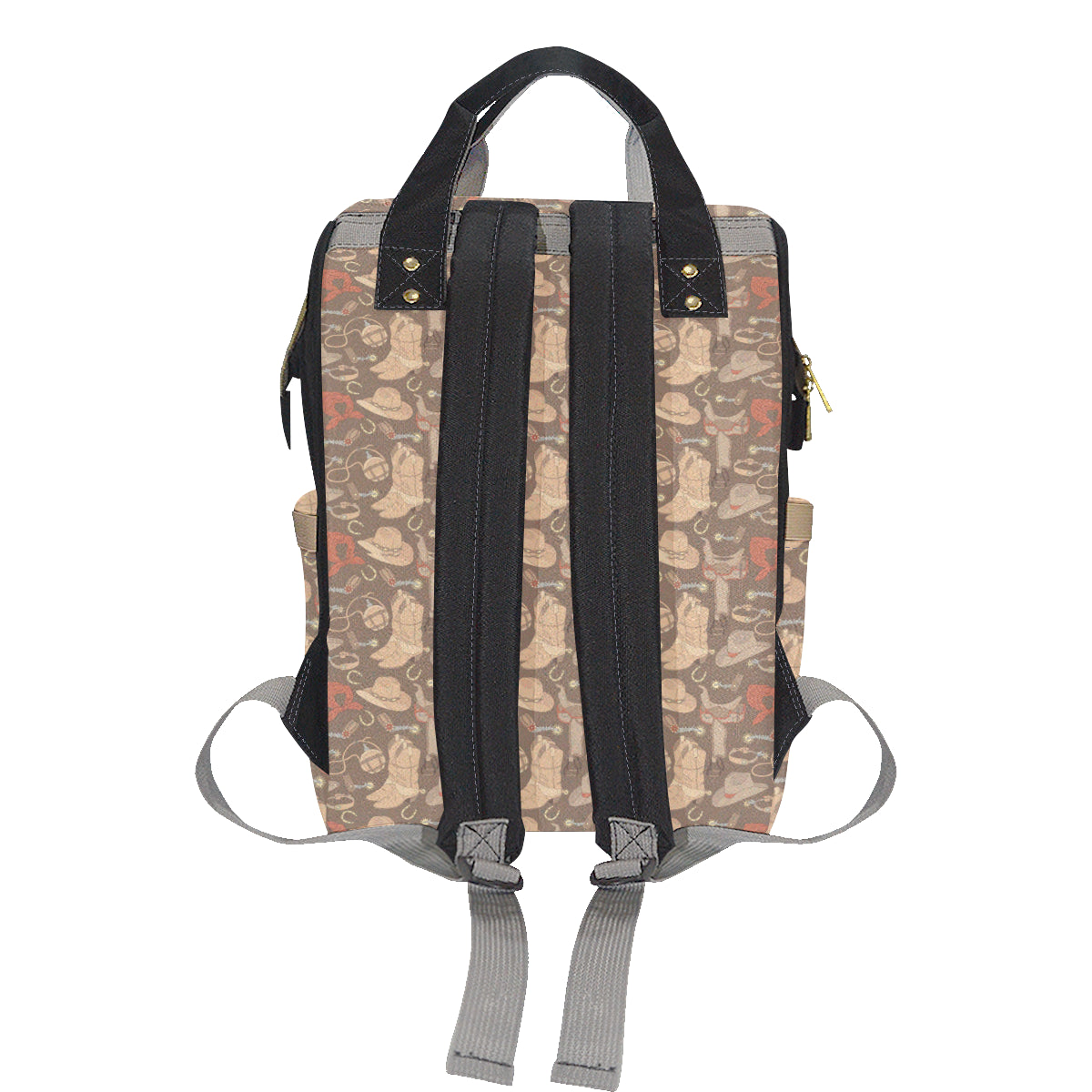 Cowboy Pattern Print Design 02 Diaper Bag Backpack