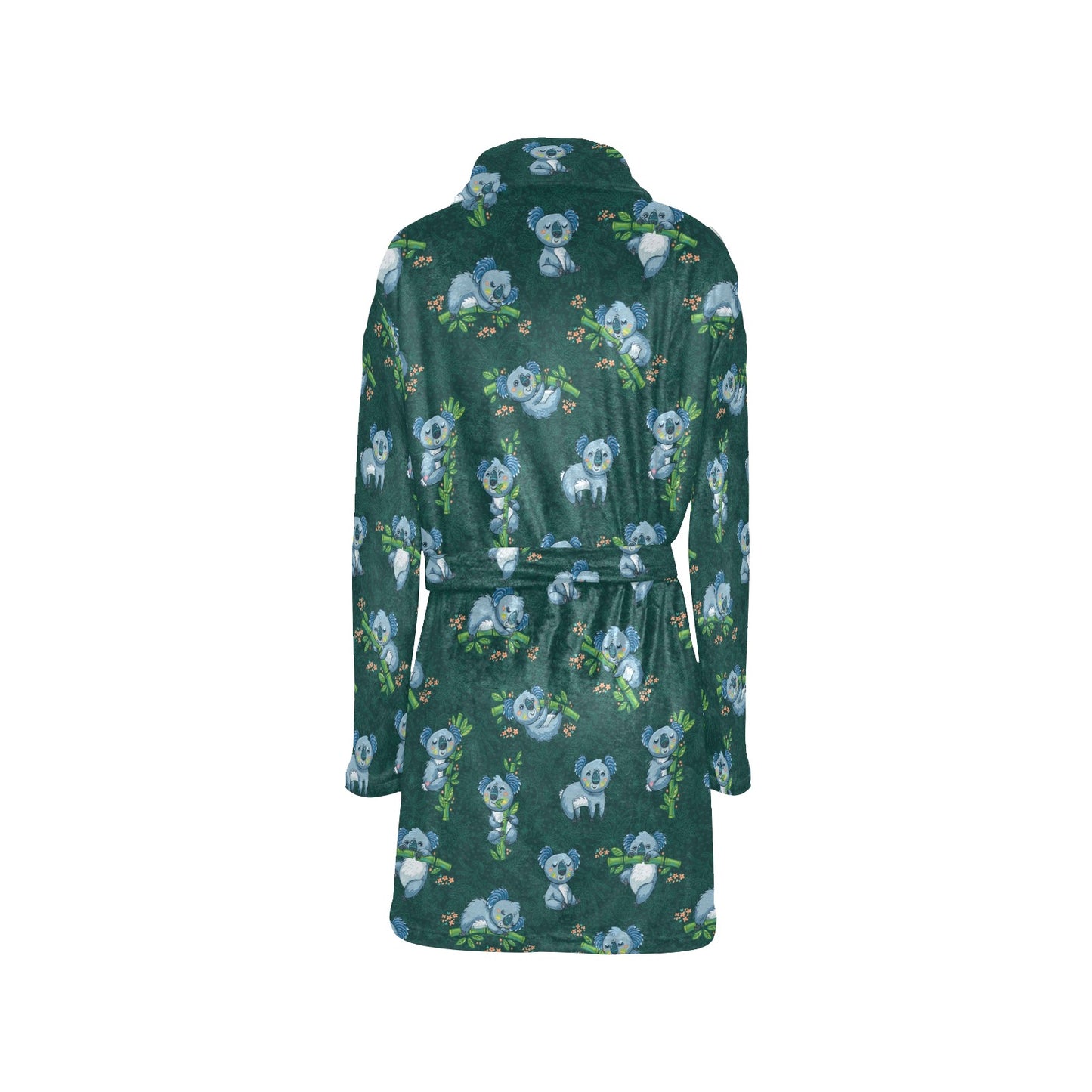 Koala Blue Design Print Women's Fleece Robe