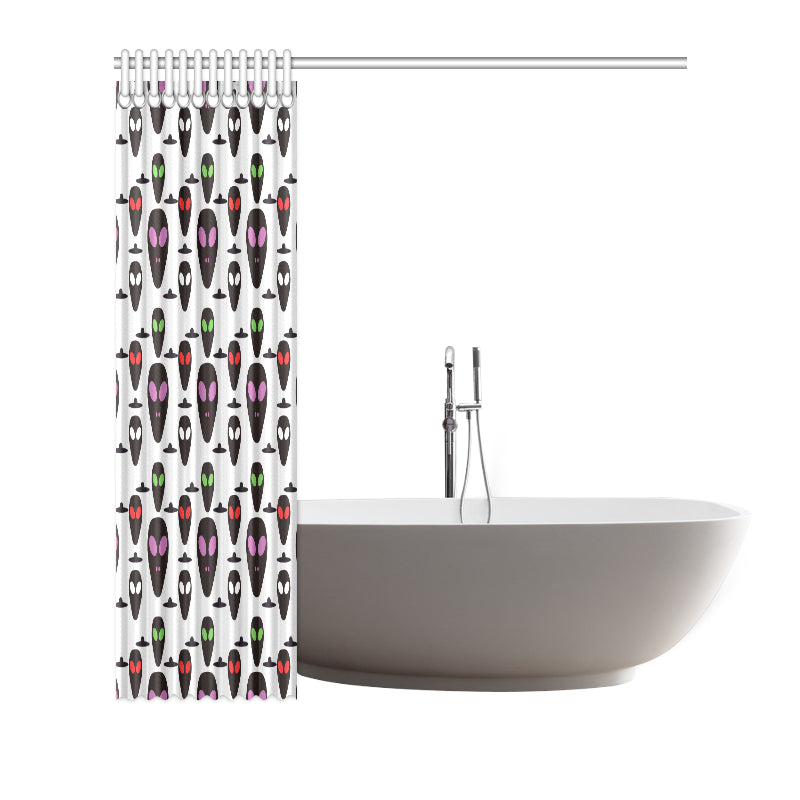 Alien Pattern Print Design 06 Shower Curtain