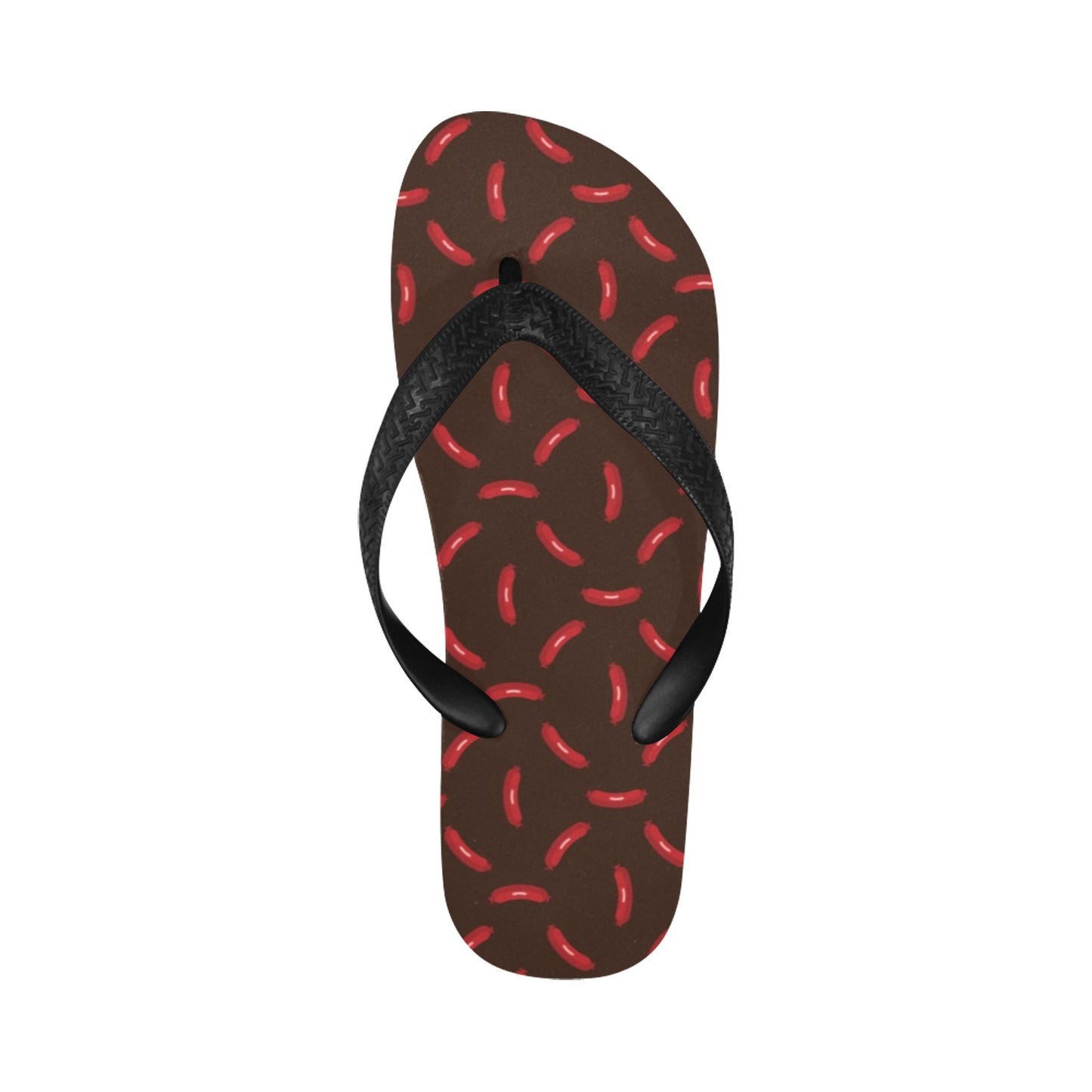 Sausage Print Design LKS302 Flip Flops