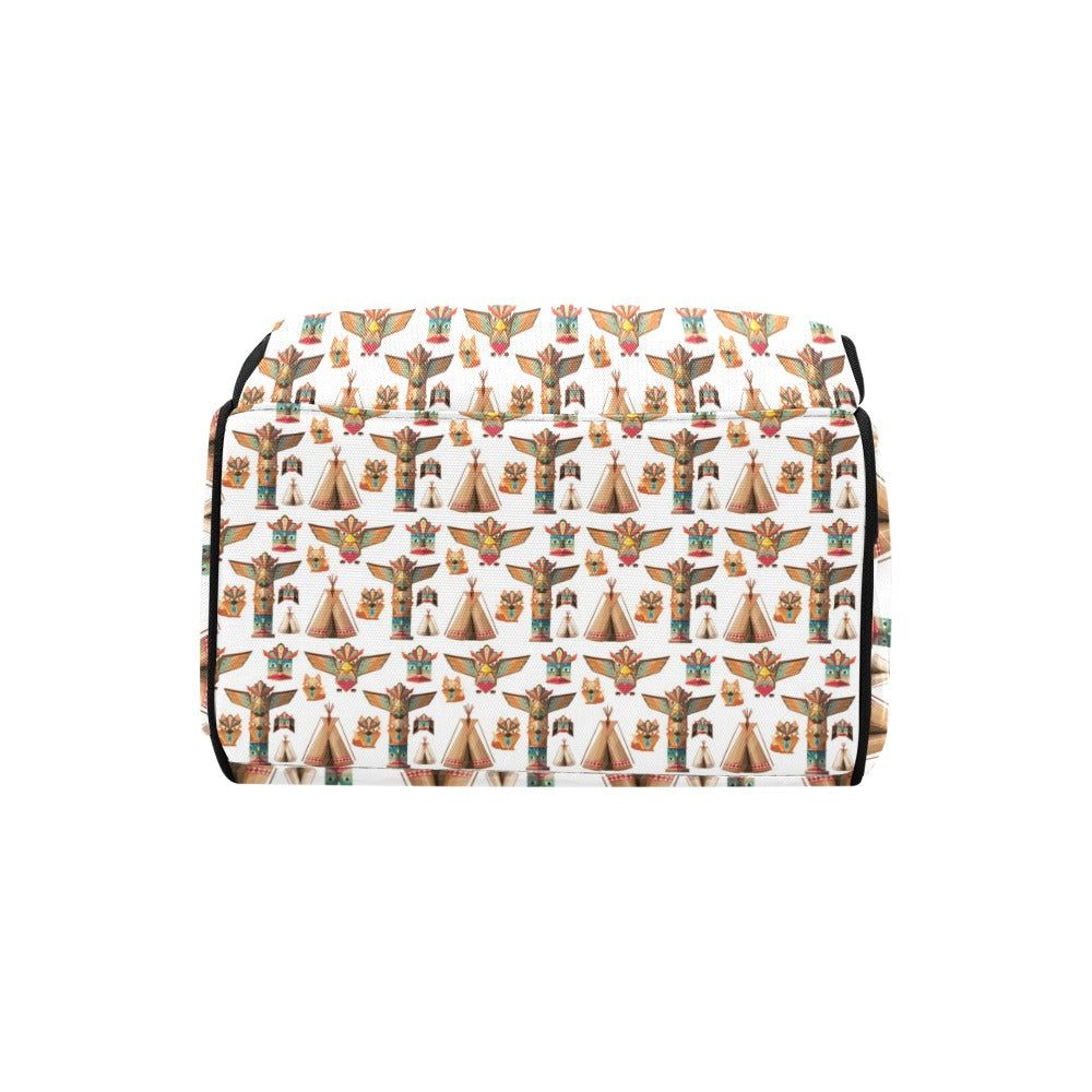 Totem Native Print Design LKS303 Diaper Bag Backpack
