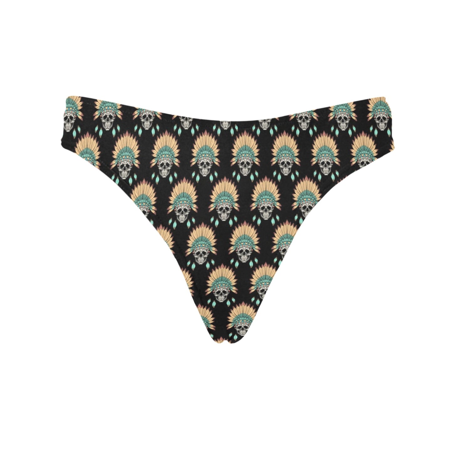American indian Skull Pattern Women's Thongs