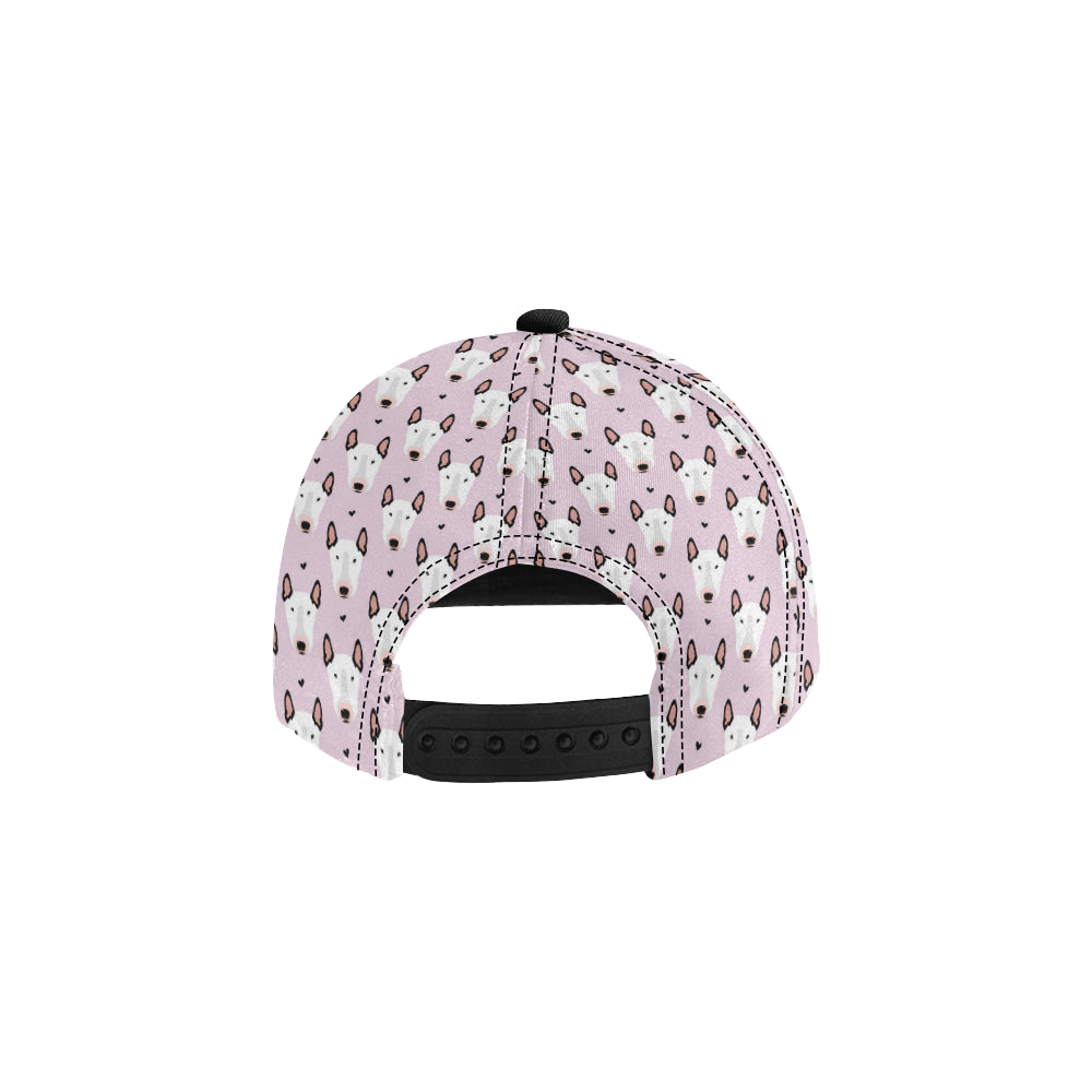 Bull Terrier Pink Print Pattern Snapback Cap
