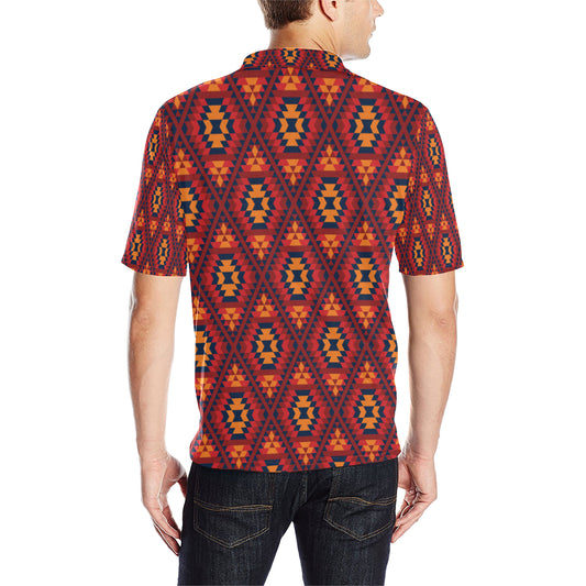 Navajo Pattern Print Design A03 Men Polo Shirt