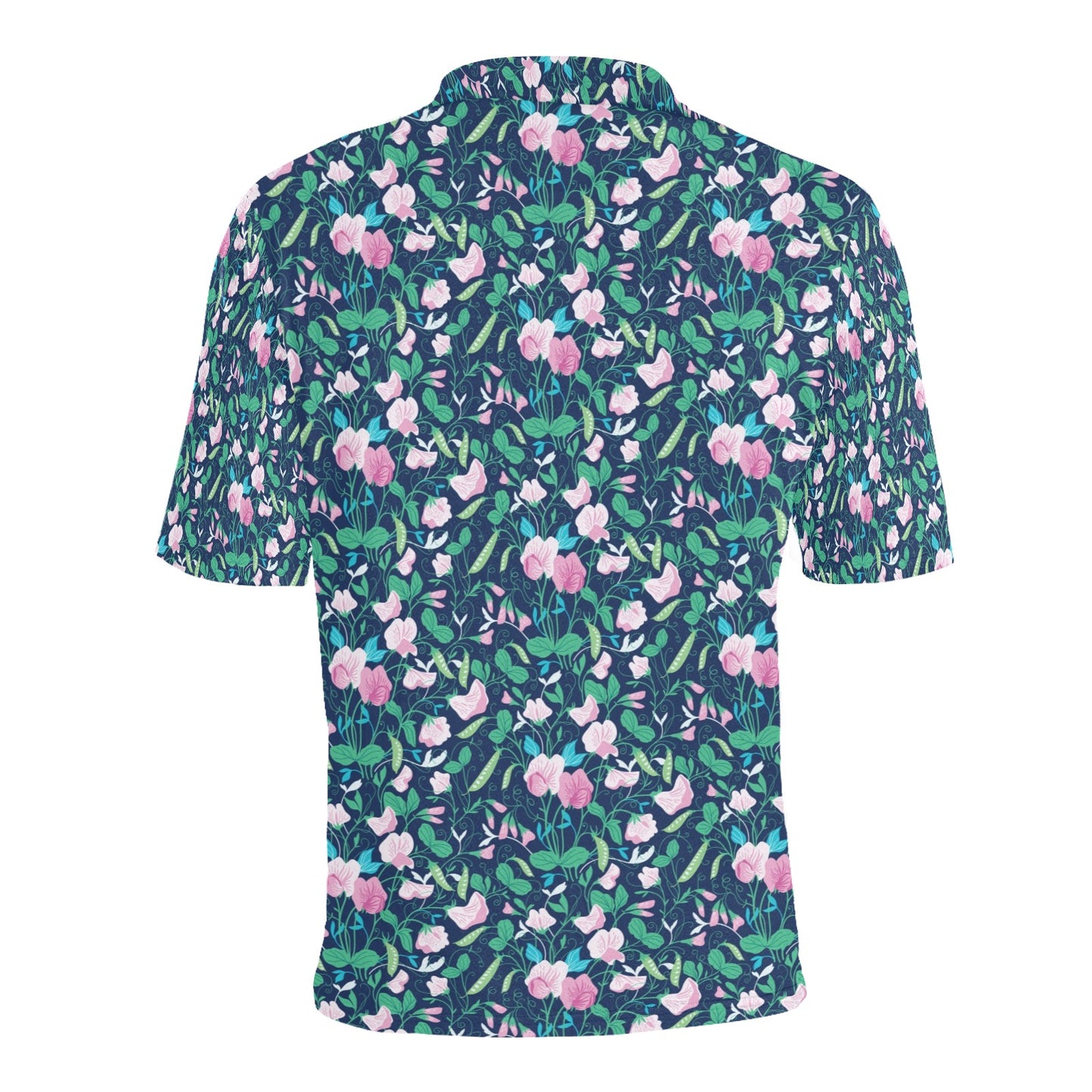 Sweet Pea Print Design LKS303 Men Polo Shirt