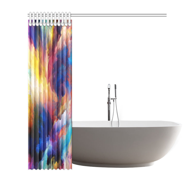 Vortex Twist Swirl Water Color Design Shower Curtain