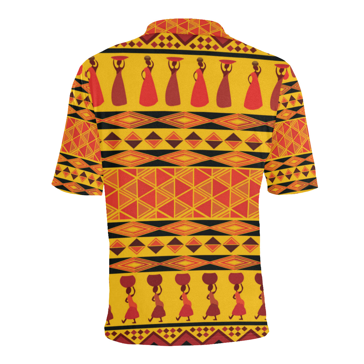 African Pattern Print Design 01 Men Polo Shirt