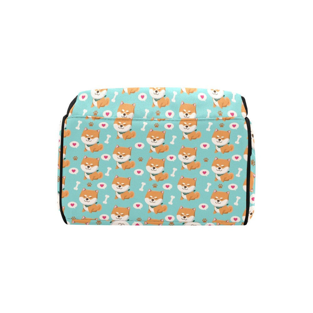 Shiba Inu Print Design LKS3013 Diaper Bag Backpack