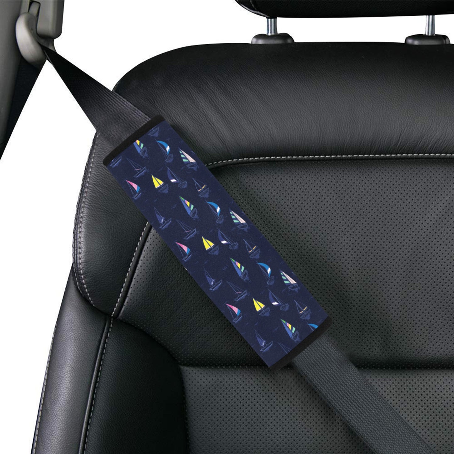Sailboat Print Design LKS305 Car Seat Belt Cover