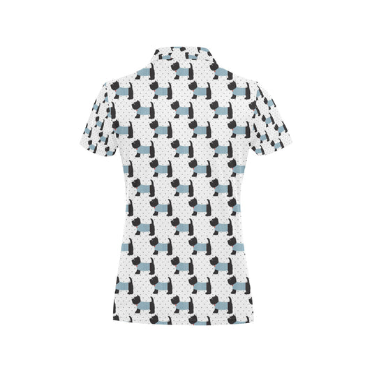 Scottish Terriers Print Design LKS3012 Women's Polo Shirt