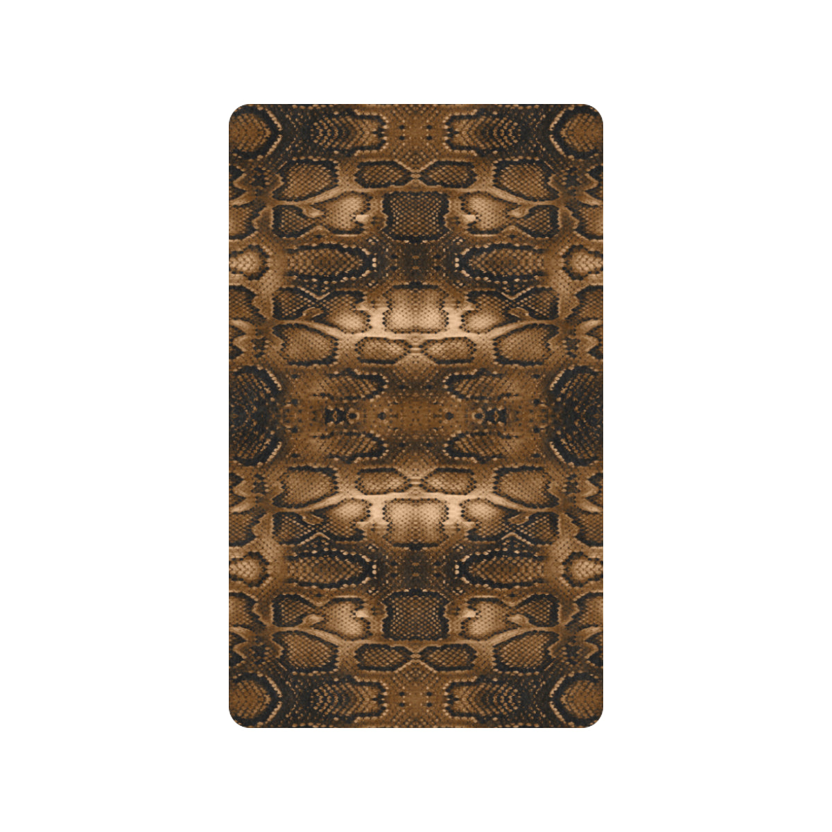 Snake Skin Brown Print Rubber Doormat
