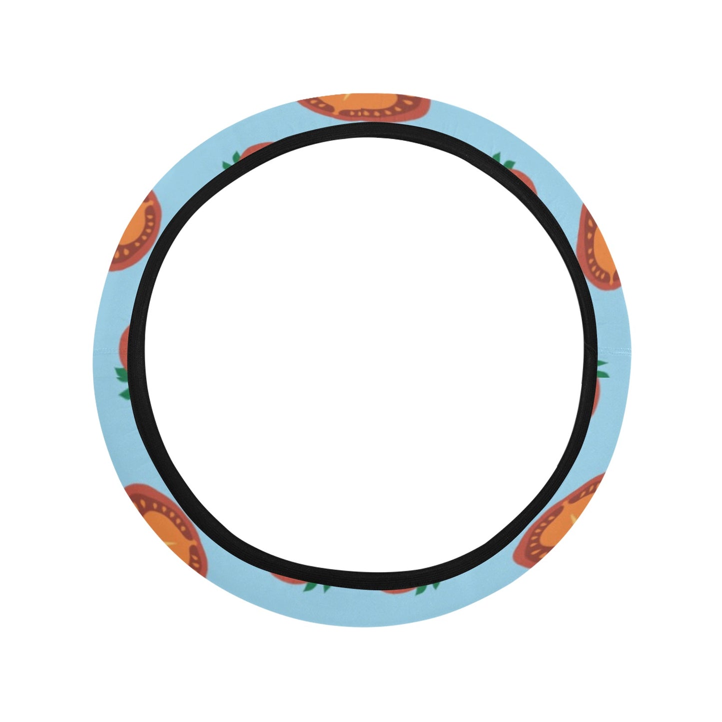 Tomato Print Design LKS304 Steering Wheel Cover with Elastic Edge