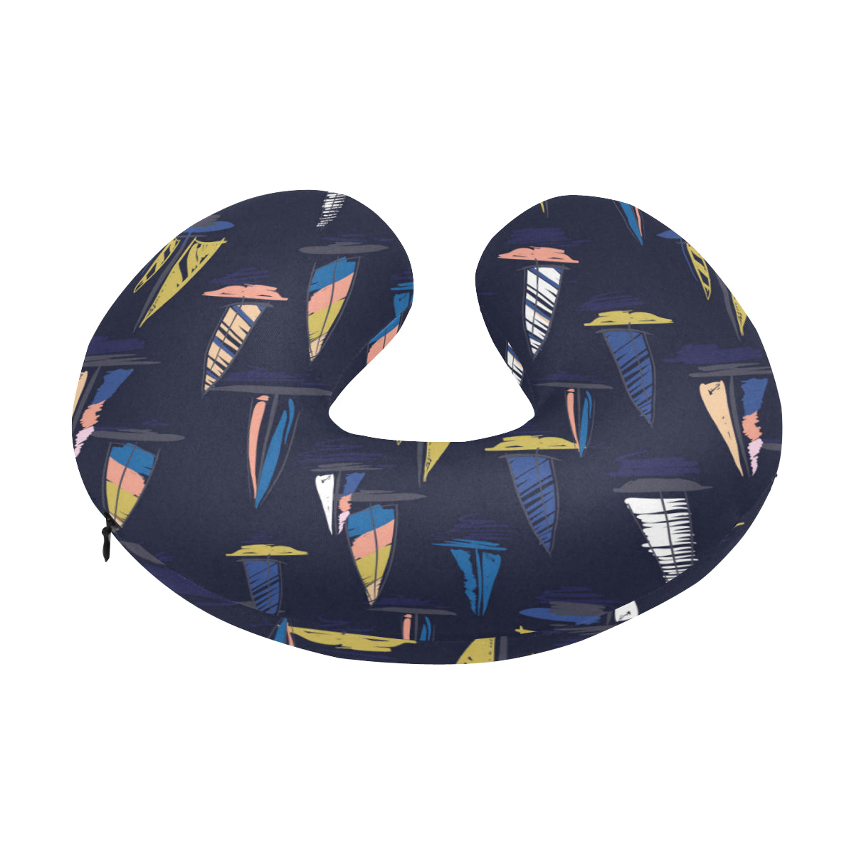 Sailing Ships Pattern Print Design A03 U-Shaped Travel Neck Pillow