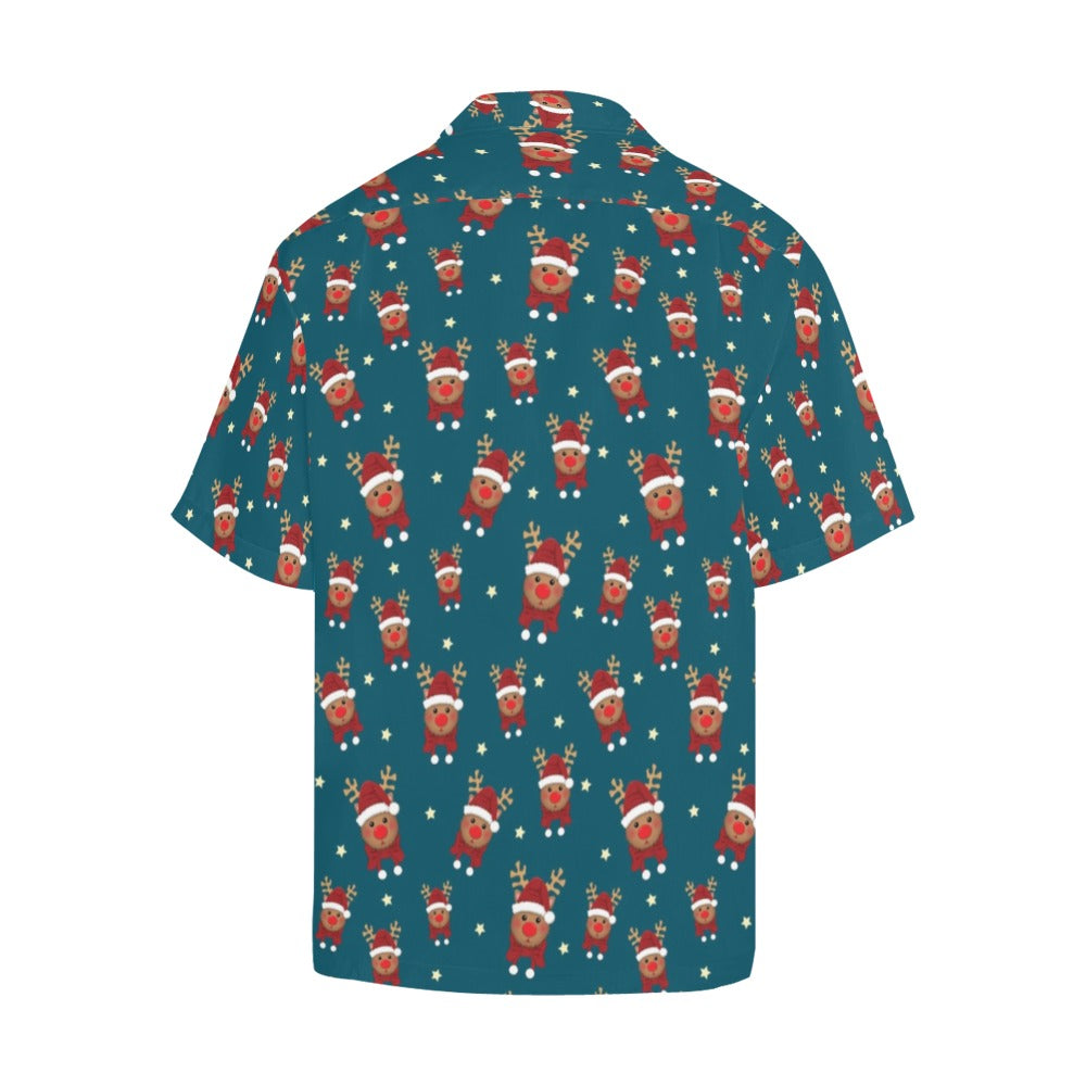 Reindeer Print Design LKS406 Men's Men's Hawaiian Shirt