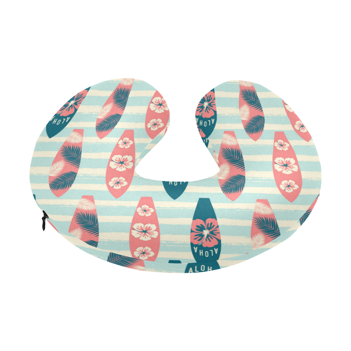 Aloha Hawaii Surfboard Pattern Print Design 02 U-Shaped Travel Neck Pillow