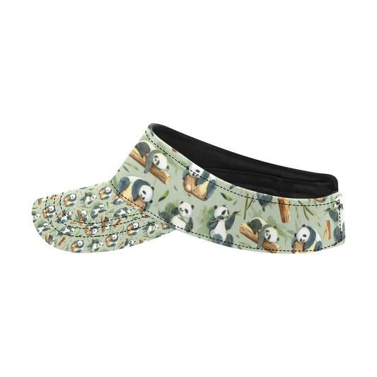 Panda Bear Design Bamboo Print Unisex Sun Visor