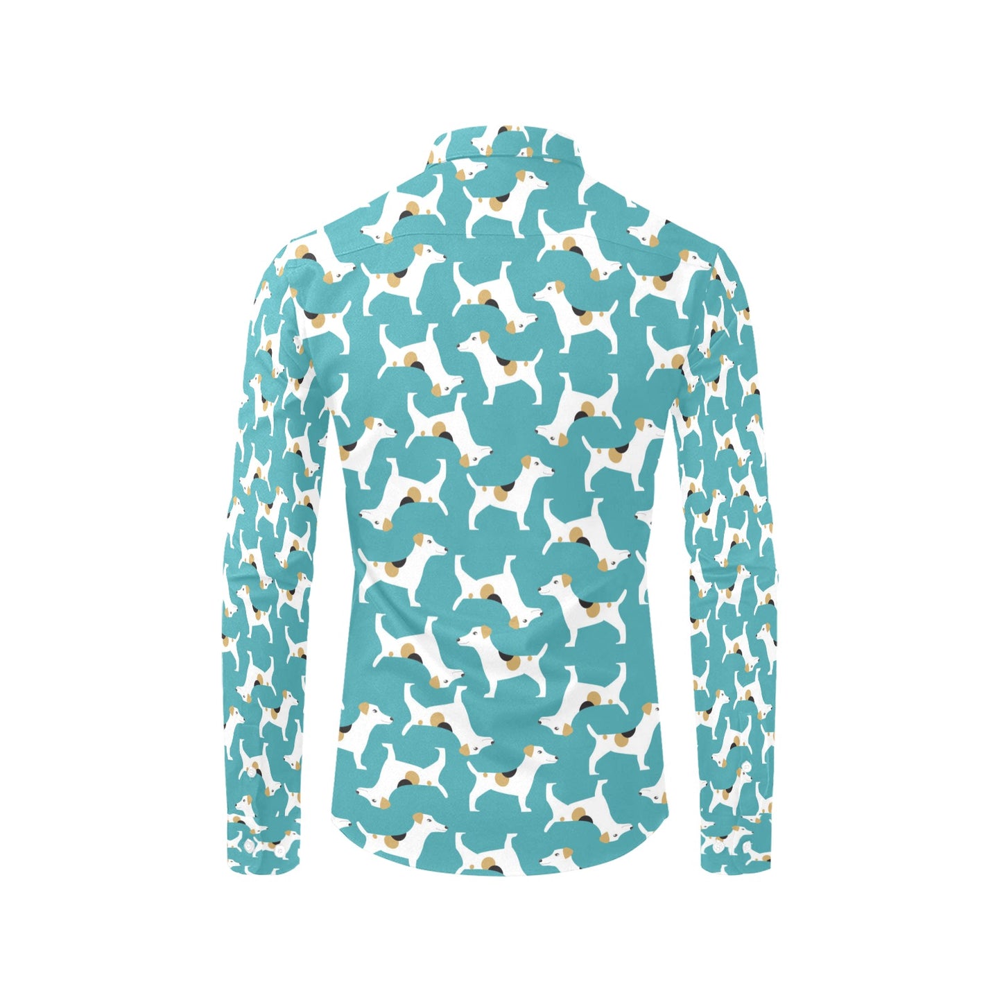 Russell Terriers Print Design LKS301 Men's Long Sleeve Dress Shirt