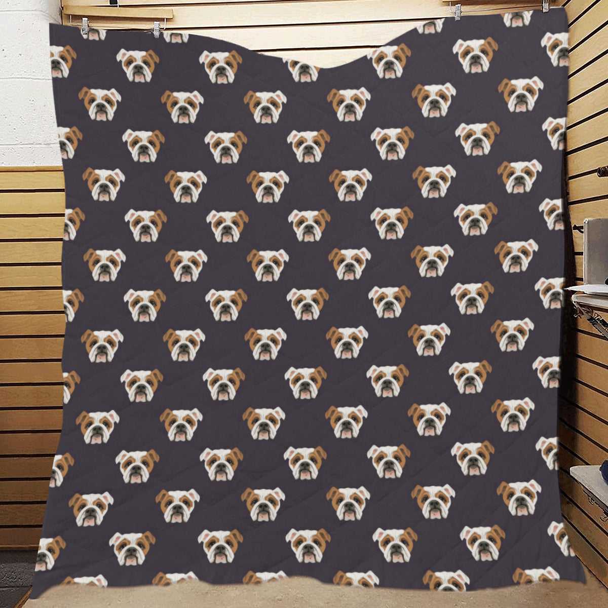 Bulldogs Pattern Print Design 03 Premium Quilt