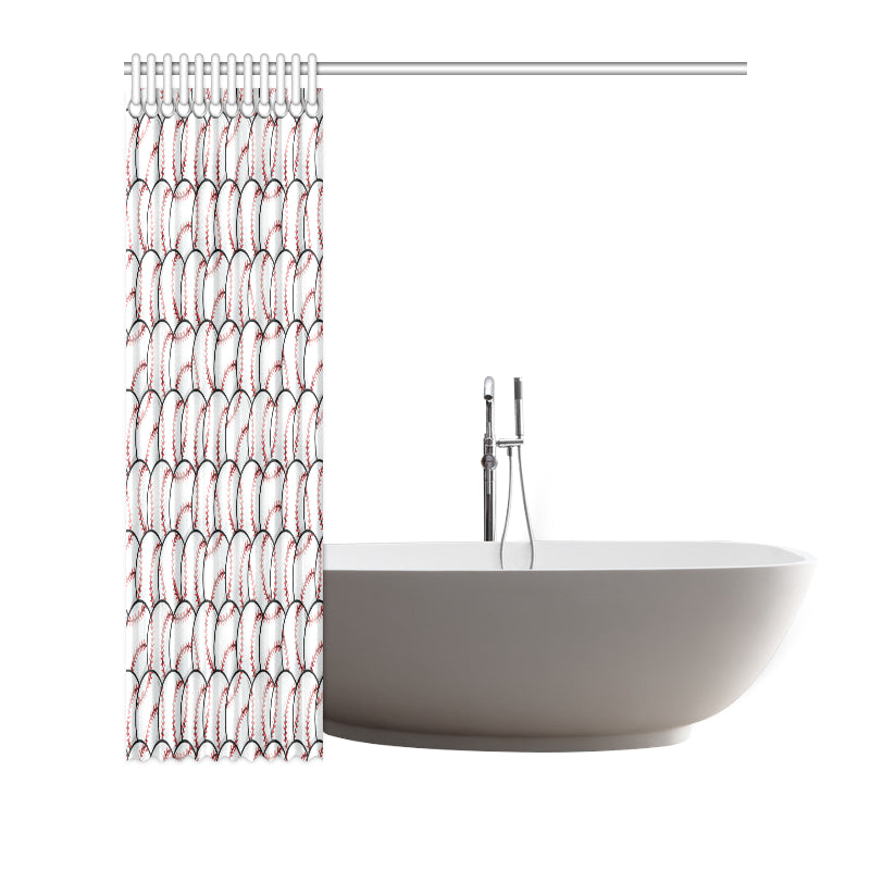 Baseball Pattern Shower Curtain