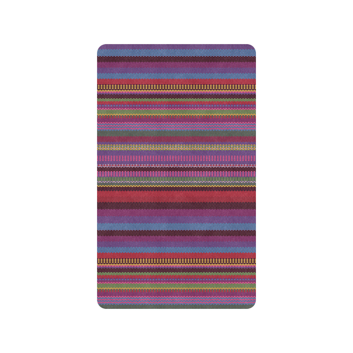 Serape Stripe Print Rubber Doormat