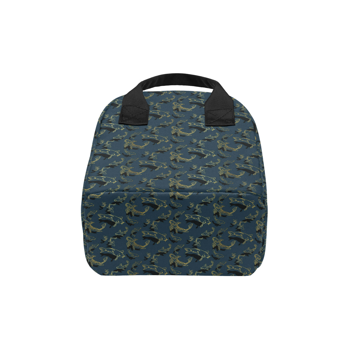 Koi Carp Gold Design Themed Print Insulated Lunch Bag