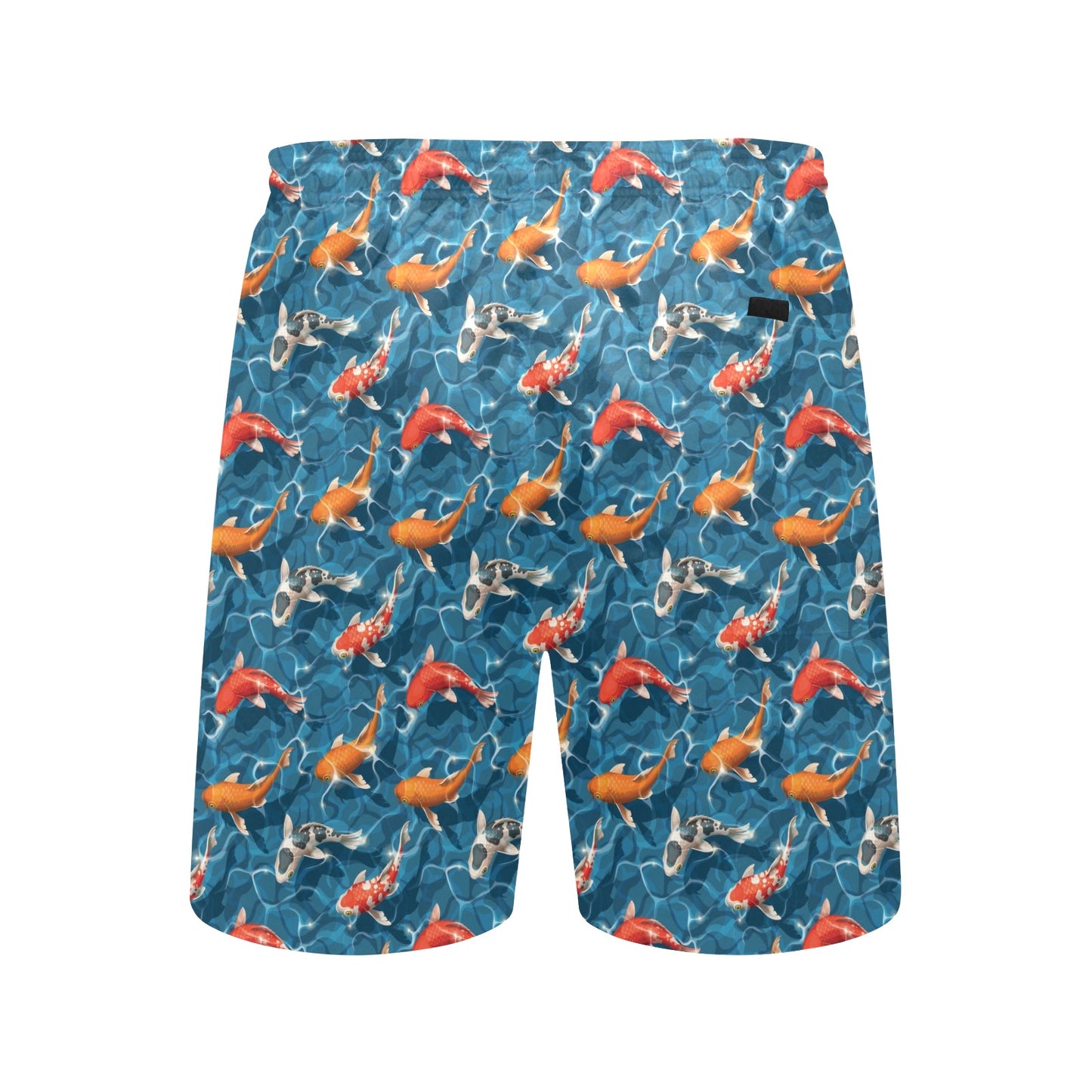 Koi Carp Water Design Themed Print Men's Swim Trunks Beach Shorts