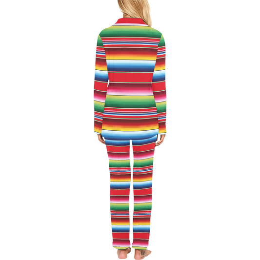 Serape Pattern Women's Long Pajama Set