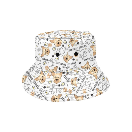 Yorkshire Terriers Print Design LKS308 Unisex Bucket Hat