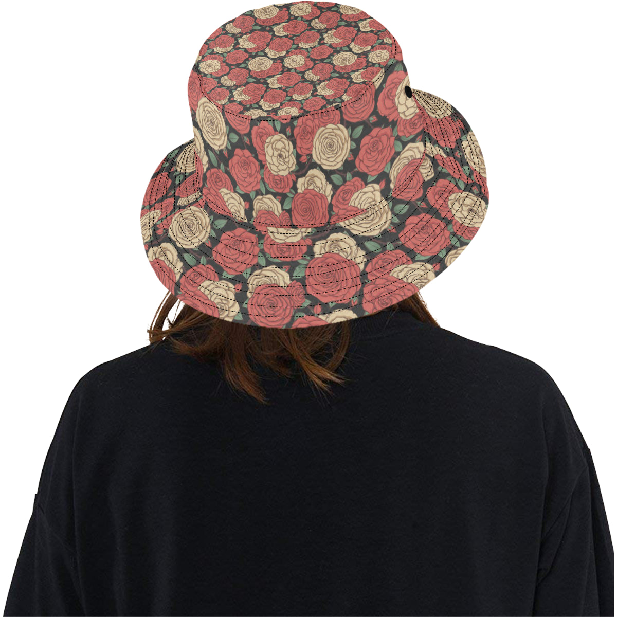 Camellia Pattern Print Design CM01 Unisex Bucket Hat