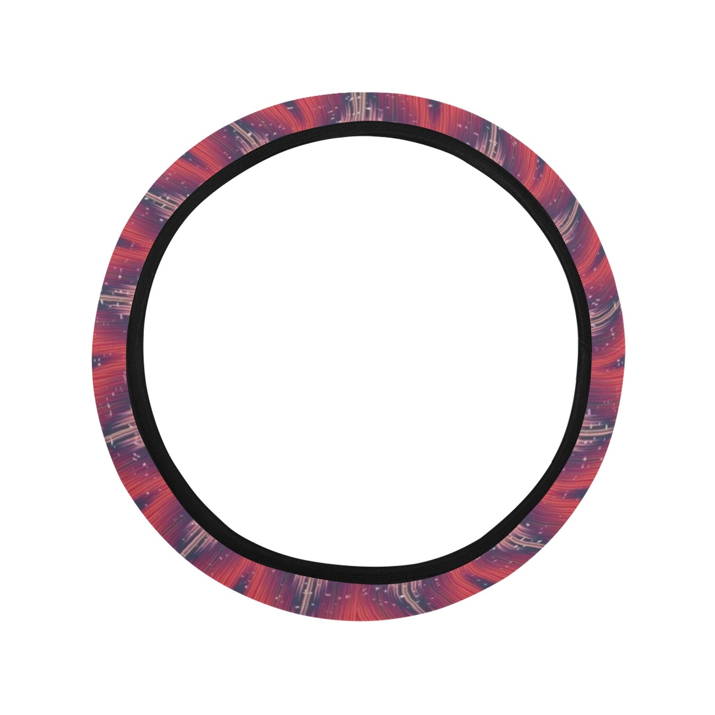 Ikat Print Design LKS401 Steering Wheel Cover with Elastic Edge