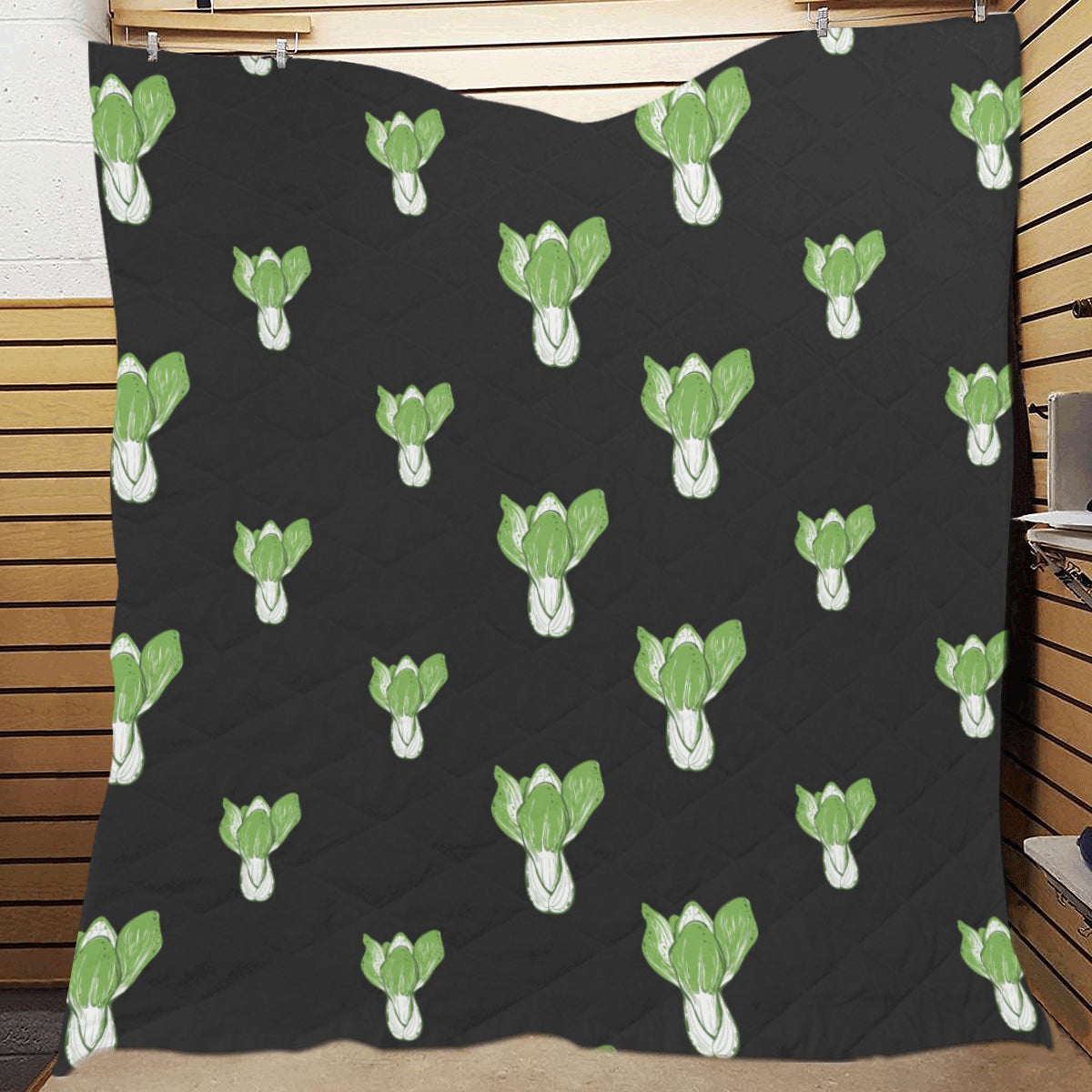 Kale Pattern Print Design 02 Premium Quilt