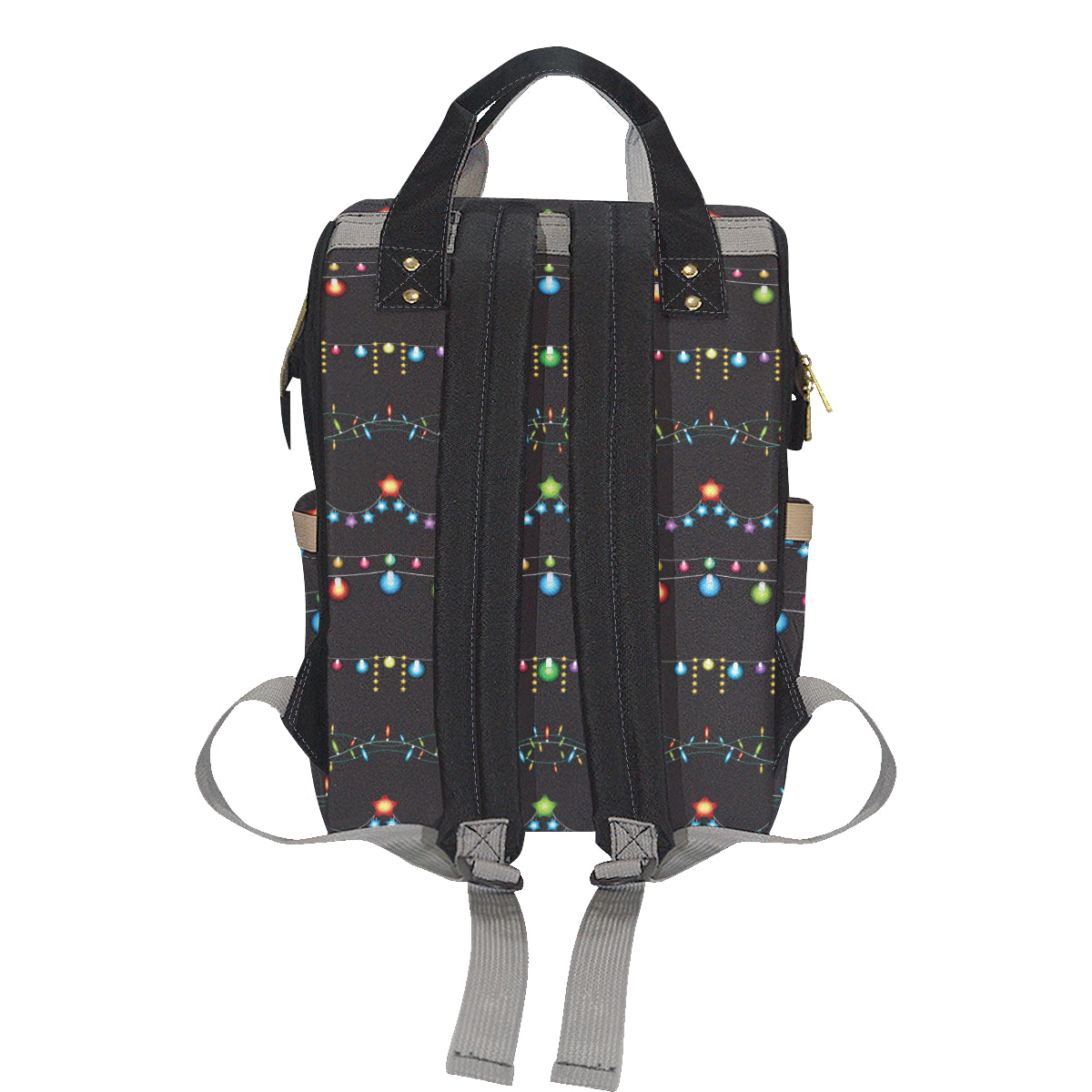 Christmas Light Pattern Print Design 01 Diaper Bag Backpack
