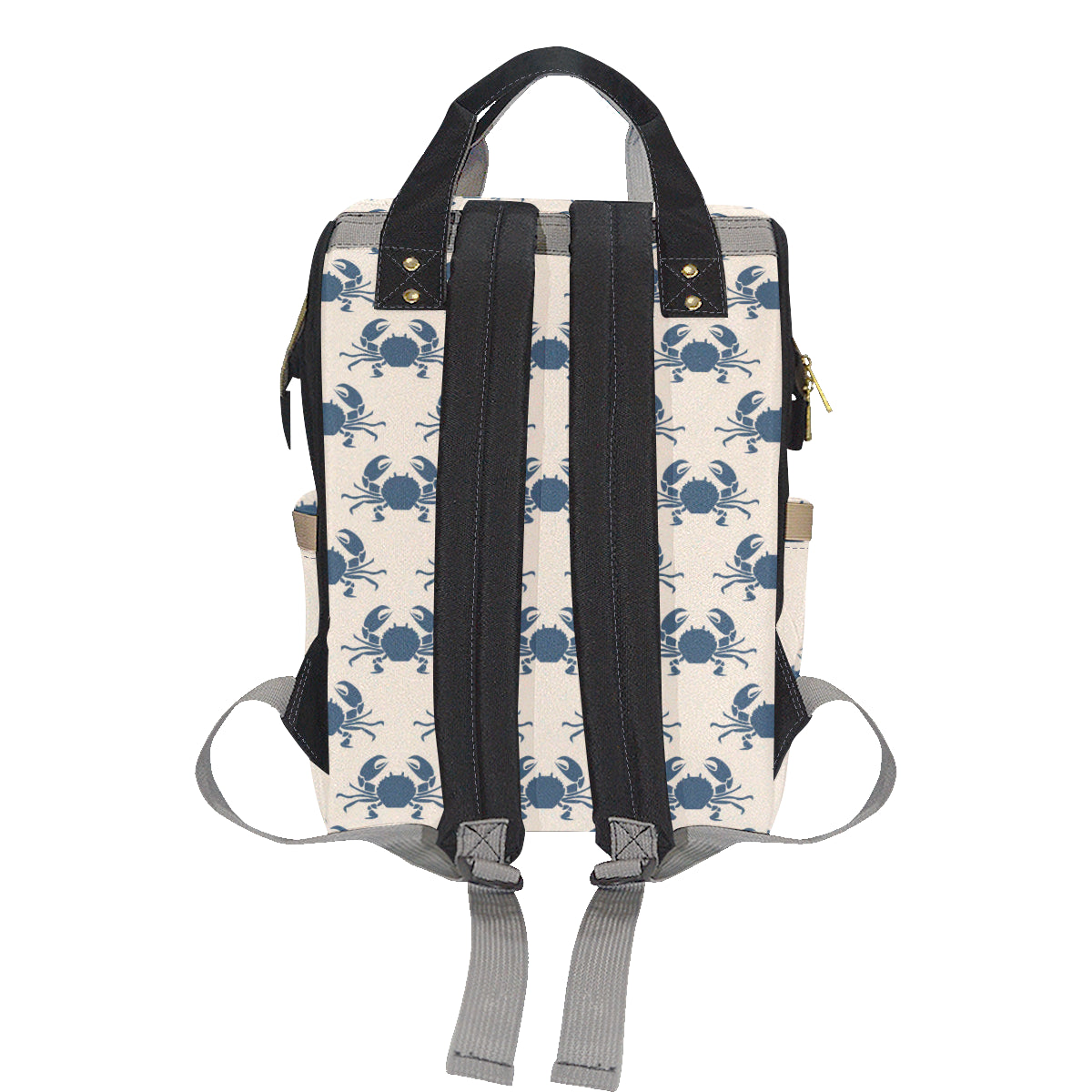 Crab Pattern Print Design 02 Diaper Bag Backpack